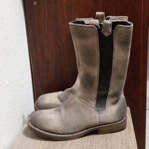 Sundance grey leather boots size 7